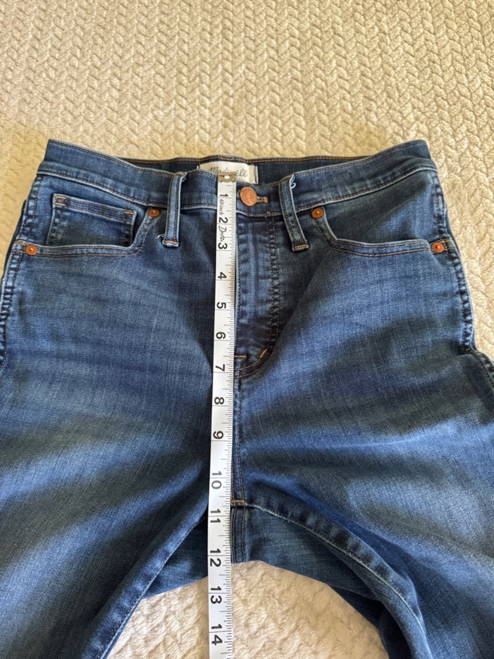 Madewell High Rise Skinny Jeans in Medium Blue Wash Size 28 - Picture 6 of 11
